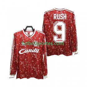 Camiseta Liverpool Rush 9 1989 1991 Retro Primera Equipación Manga Larga